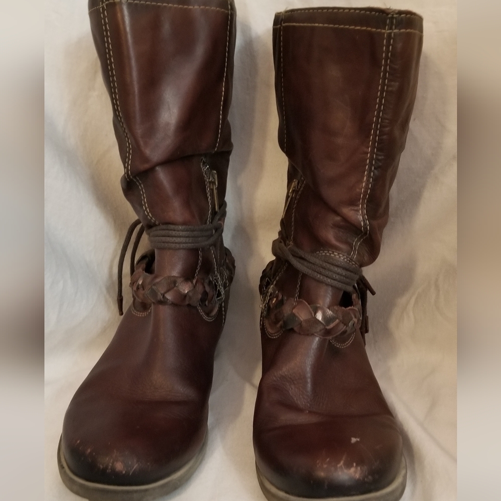 Pikolinos vintage womens brown leather ankle boot size 40 US 9 1/2 - Picture 5 of 11
